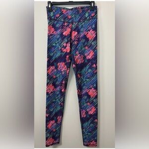 Fabletics Leggings in Pink and Blue Splash